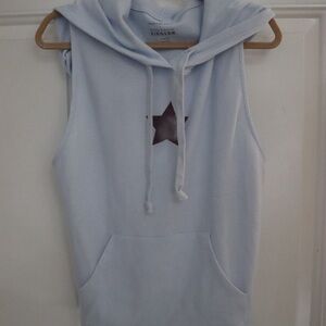 American Eagle Outfitters Blue Sleeveless Hoodie